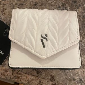 vera wang Flip Flap white wallet .
